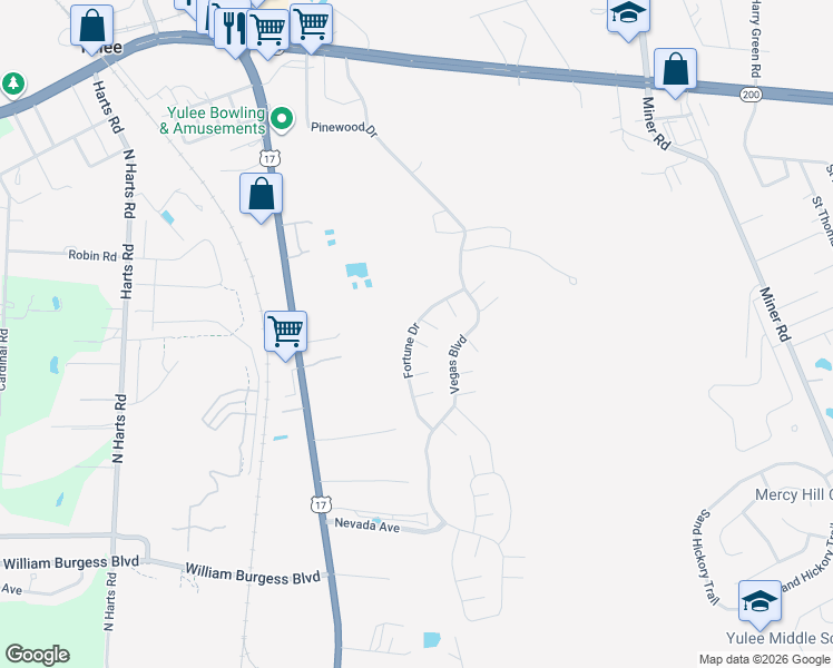 map of restaurants, bars, coffee shops, grocery stores, and more near 86018 Montecarlo Court in Yulee