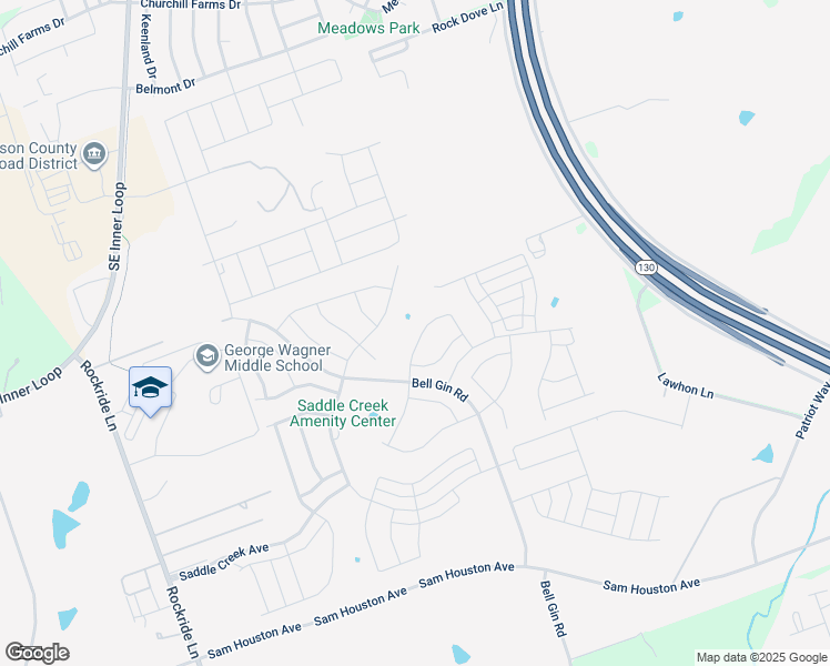map of restaurants, bars, coffee shops, grocery stores, and more near 1240 Whippletree Trail in Georgetown