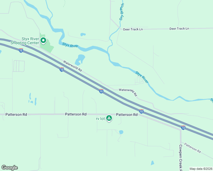 map of restaurants, bars, coffee shops, grocery stores, and more near 25600 Water Rapids Road in Robertsdale