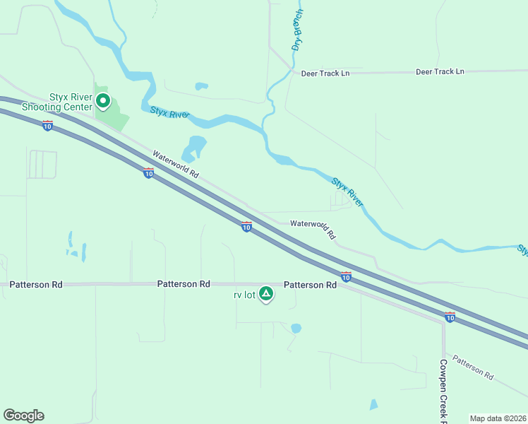 map of restaurants, bars, coffee shops, grocery stores, and more near 25600-25698 Water Rapids Road in Robertsdale