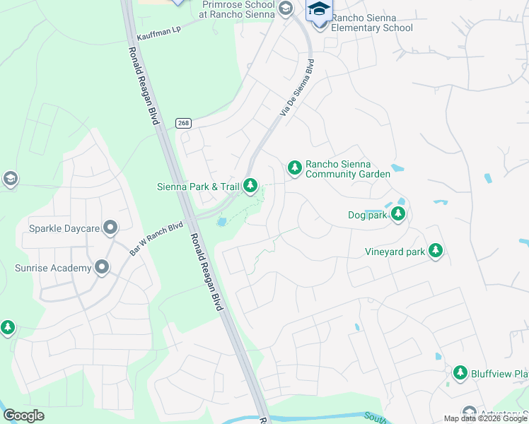 map of restaurants, bars, coffee shops, grocery stores, and more near 73 Rancho Trail in Georgetown