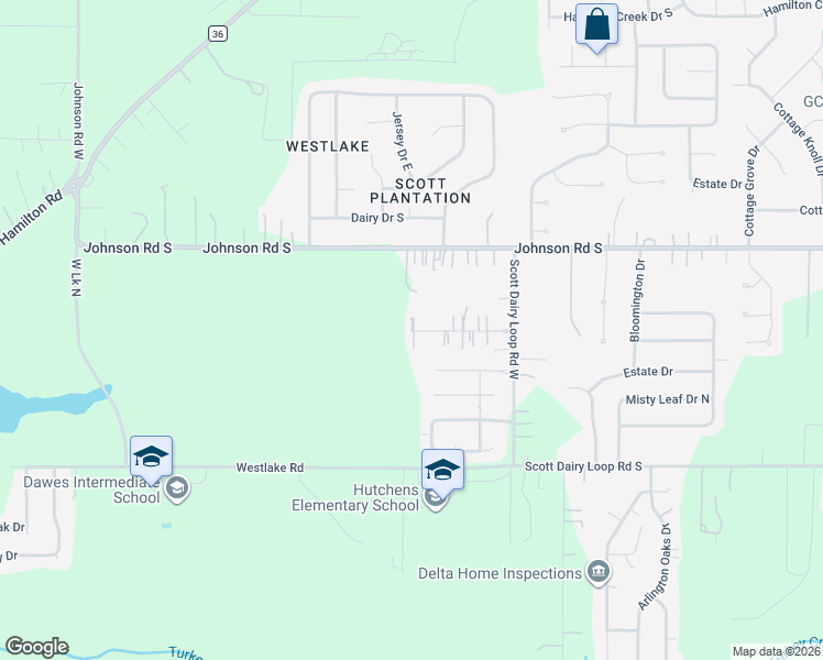 map of restaurants, bars, coffee shops, grocery stores, and more near 10079 Country Road in Mobile