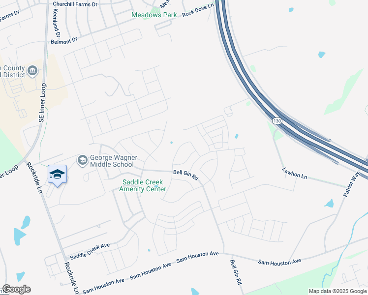 map of restaurants, bars, coffee shops, grocery stores, and more near 1240 Whippletree Trail in Georgetown