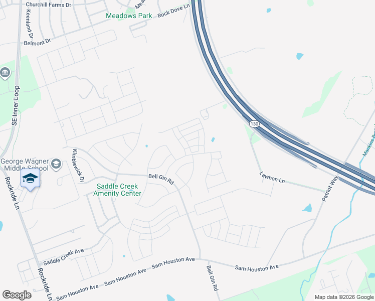 map of restaurants, bars, coffee shops, grocery stores, and more near 115 Dedina Dr in Georgetown