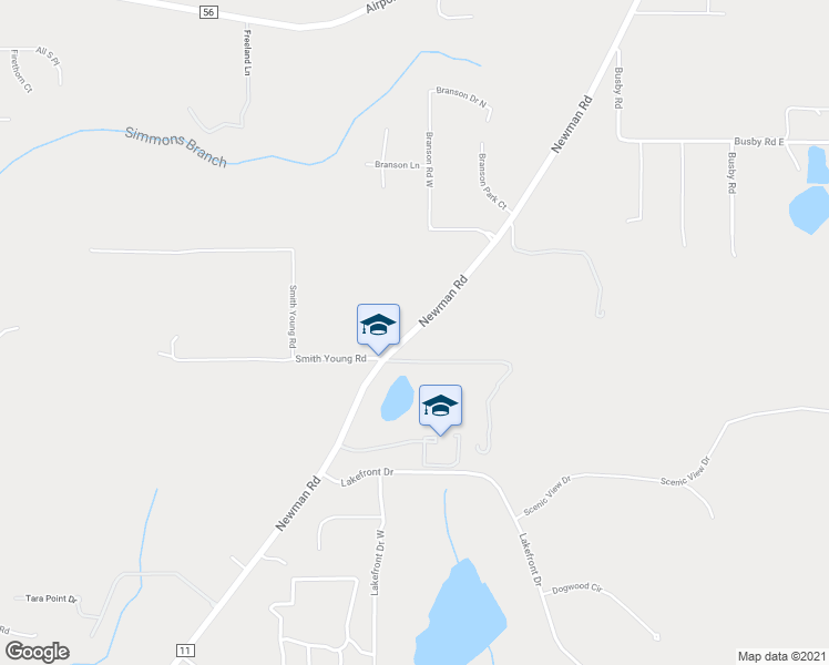 map of restaurants, bars, coffee shops, grocery stores, and more near 3415 Newman Road in Mobile