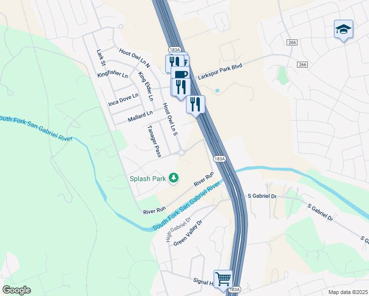 map of restaurants, bars, coffee shops, grocery stores, and more near 130 Talon Grasp Trail in Leander