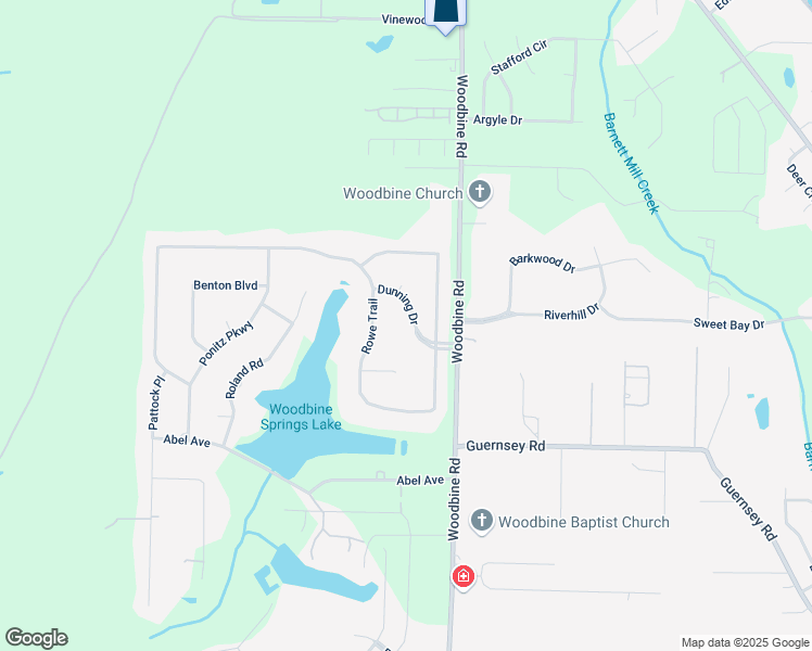 map of restaurants, bars, coffee shops, grocery stores, and more near 5428 Rowe Trail in Pace