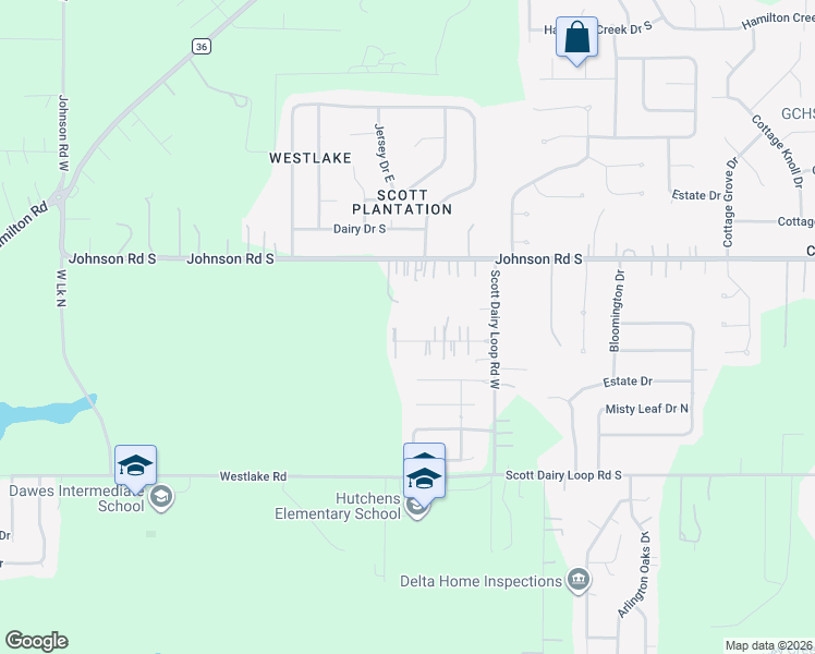 map of restaurants, bars, coffee shops, grocery stores, and more near 10079-10099 Country Road in Mobile