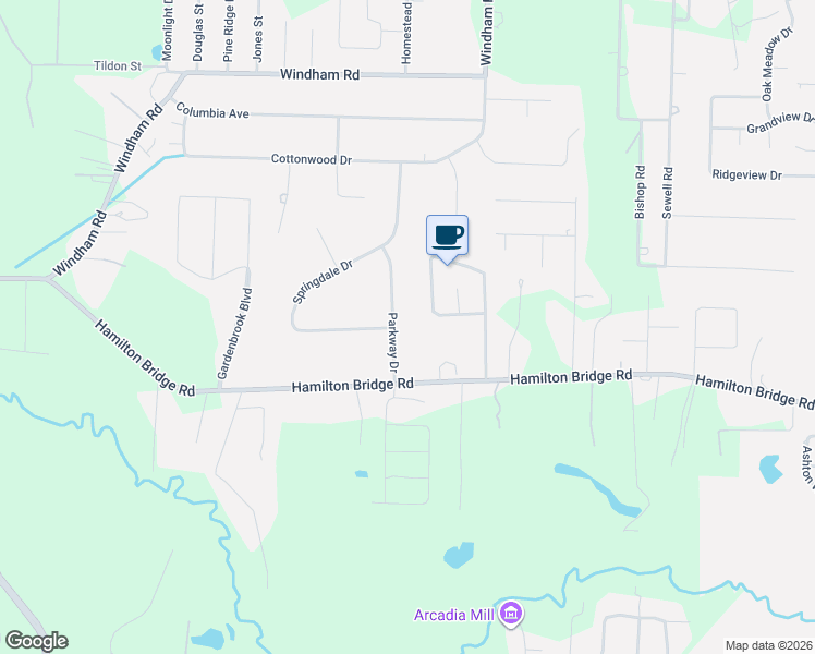 map of restaurants, bars, coffee shops, grocery stores, and more near 5144 Parkway Drive in Milton