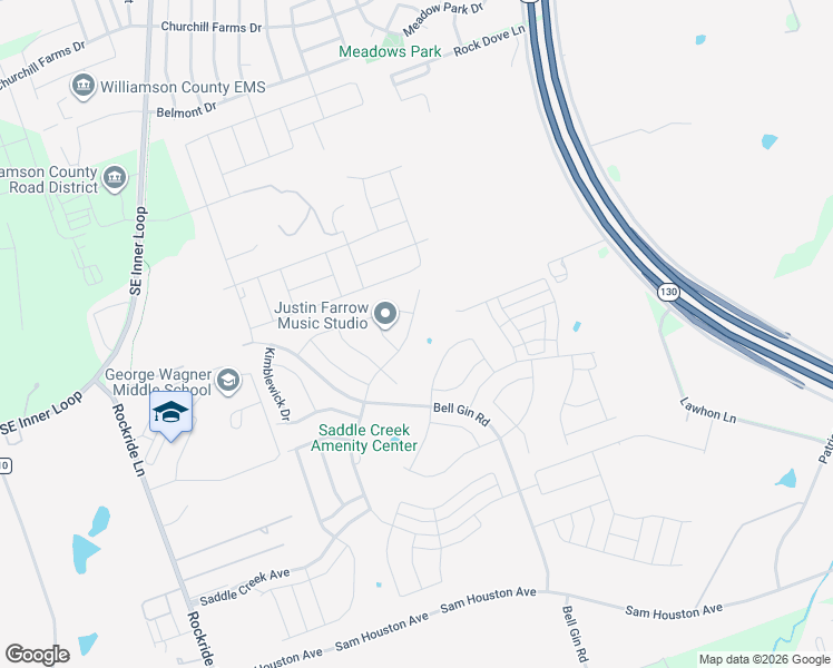 map of restaurants, bars, coffee shops, grocery stores, and more near 1320 Nokota Bend in Georgetown