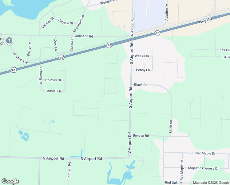 map of restaurants, bars, coffee shops, grocery stores, and more near 8050 South Airport Road in Milton