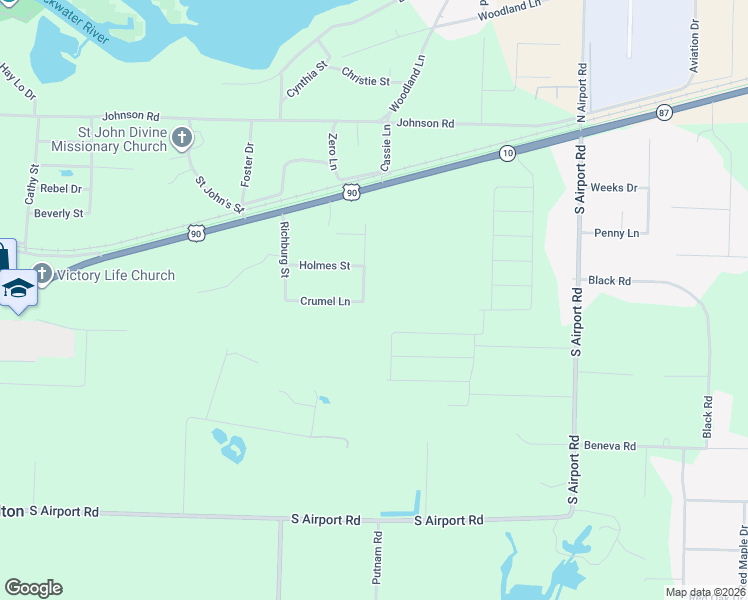 map of restaurants, bars, coffee shops, grocery stores, and more near 5212 McCallister Street in Milton