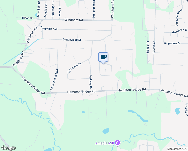 map of restaurants, bars, coffee shops, grocery stores, and more near 5190 Parkway Drive in Milton