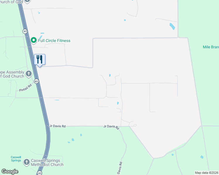 map of restaurants, bars, coffee shops, grocery stores, and more near 3510 Jerry Davis Road in Moss Point