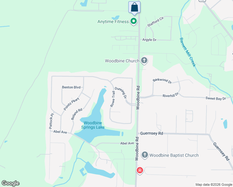 map of restaurants, bars, coffee shops, grocery stores, and more near 3315 Dunning Drive in Pace