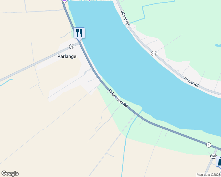 map of restaurants, bars, coffee shops, grocery stores, and more near 7898 False River Drive in Oscar