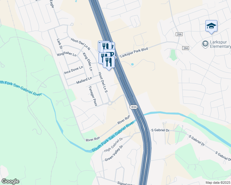 map of restaurants, bars, coffee shops, grocery stores, and more near 748 Hoot Owl Lane South in Leander