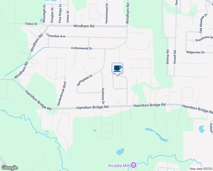 map of restaurants, bars, coffee shops, grocery stores, and more near 5190 Parkway Drive in Milton