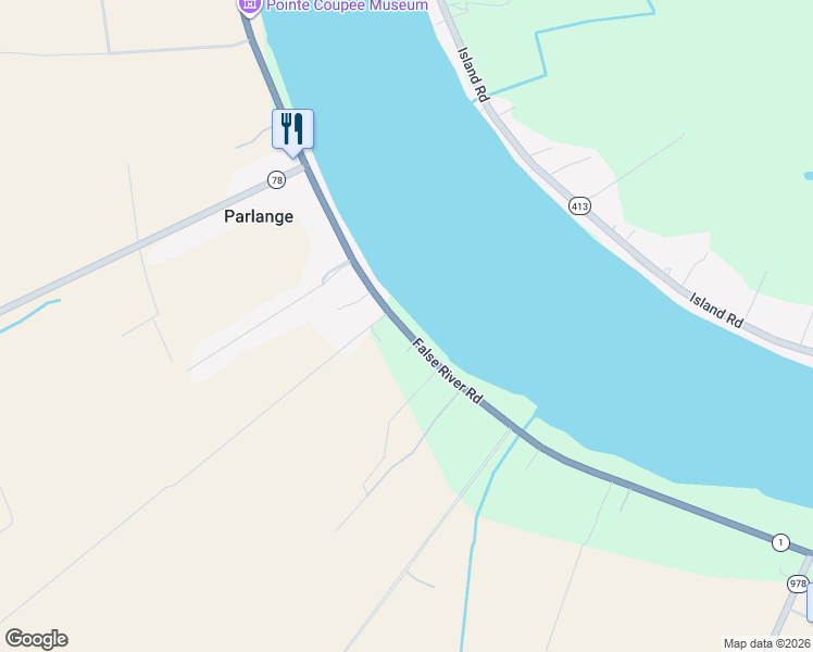 map of restaurants, bars, coffee shops, grocery stores, and more near 7898 False River Drive in Oscar