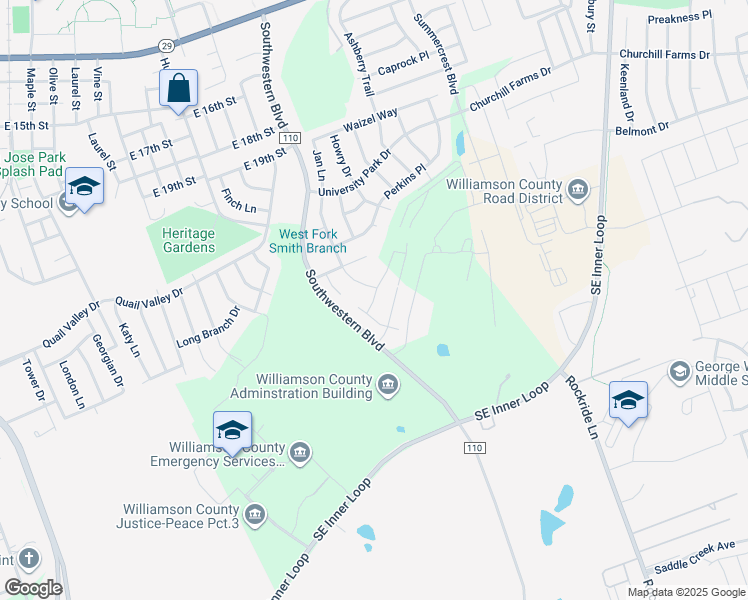map of restaurants, bars, coffee shops, grocery stores, and more near 103 Dodge Road in Georgetown