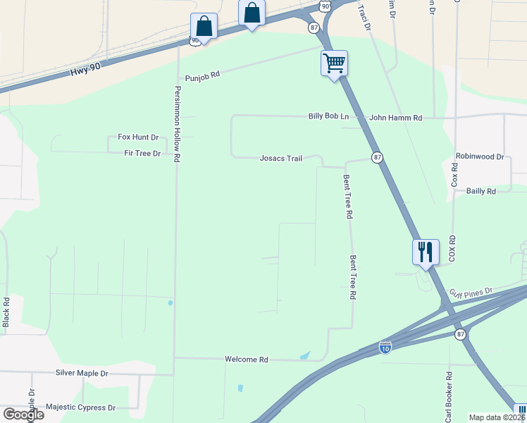 map of restaurants, bars, coffee shops, grocery stores, and more near 5199 Pine Berry Road in Milton