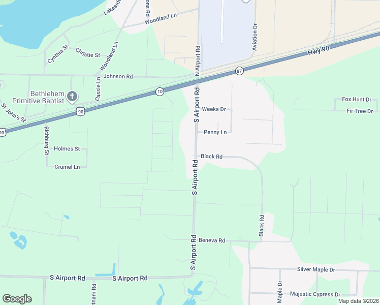 map of restaurants, bars, coffee shops, grocery stores, and more near 8050 South Airport Road in Milton