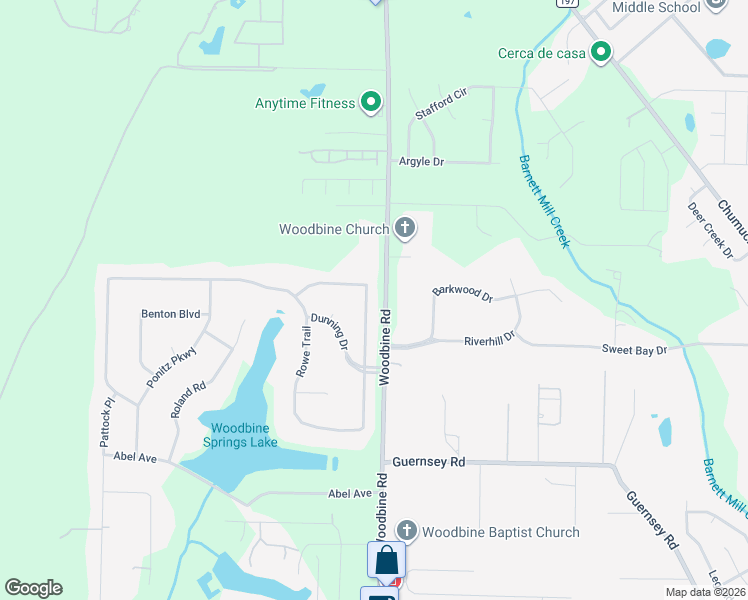map of restaurants, bars, coffee shops, grocery stores, and more near 5148 Rowe Trail in Pace