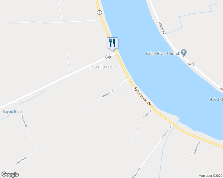 map of restaurants, bars, coffee shops, grocery stores, and more near 9495 Meadow Lane in Oscar