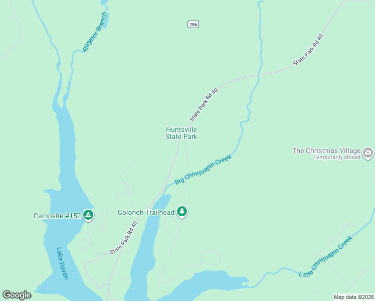 map of restaurants, bars, coffee shops, grocery stores, and more near State Park Road 40 in New Waverly