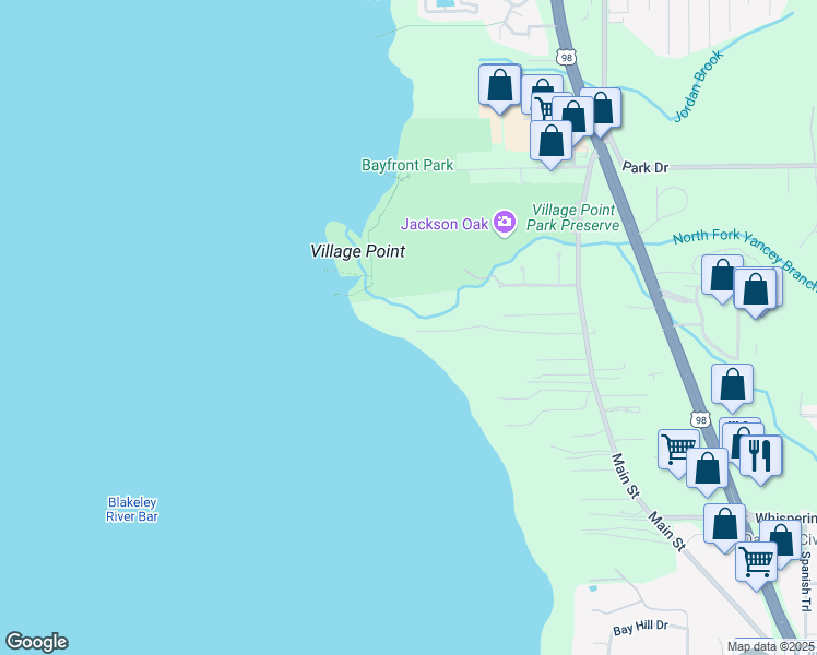 map of restaurants, bars, coffee shops, grocery stores, and more near 6377 Jackson's Oak Drive in Daphne