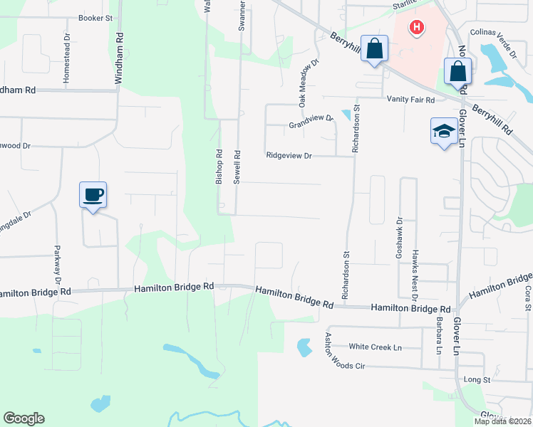 map of restaurants, bars, coffee shops, grocery stores, and more near 5924 Clark Road in Milton