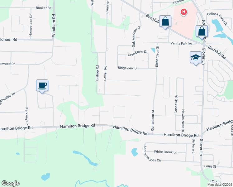 map of restaurants, bars, coffee shops, grocery stores, and more near 5924 Clark Road in Milton