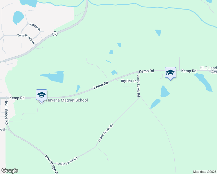 map of restaurants, bars, coffee shops, grocery stores, and more near 1800 Kemp Road in Havana