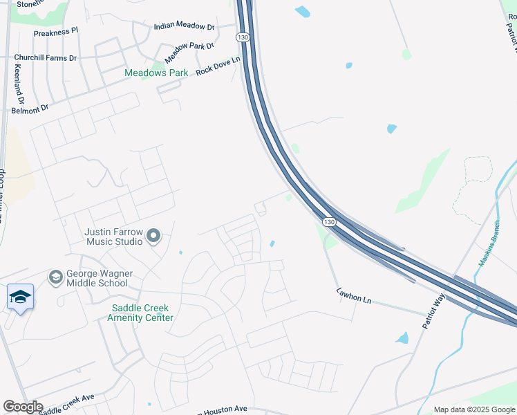 map of restaurants, bars, coffee shops, grocery stores, and more near 1100 Texas 130 in Georgetown