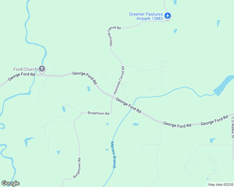 map of restaurants, bars, coffee shops, grocery stores, and more near 15 Holcomb Carroll Road in Carriere