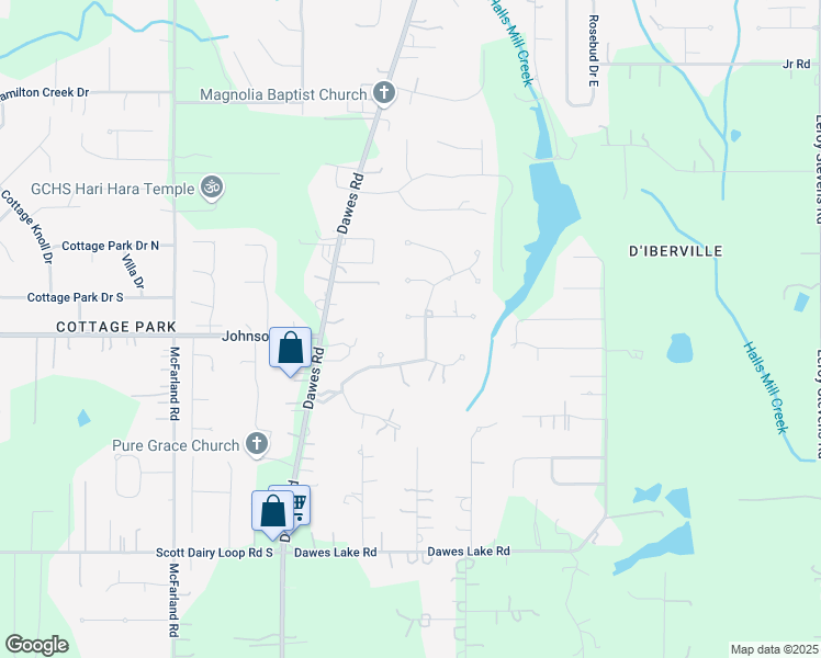 map of restaurants, bars, coffee shops, grocery stores, and more near 8817 Stillwood Court in Mobile