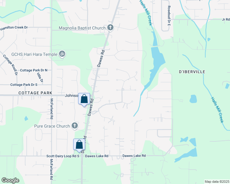 map of restaurants, bars, coffee shops, grocery stores, and more near 8817 Stillwood Court in Mobile