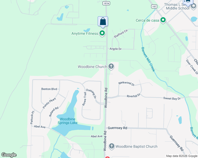 map of restaurants, bars, coffee shops, grocery stores, and more near 5148 Rowe Trail in Pace