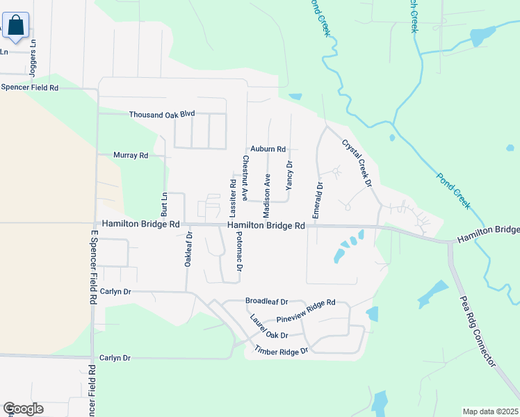map of restaurants, bars, coffee shops, grocery stores, and more near 4832 Hamilton Bridge Road in Pace