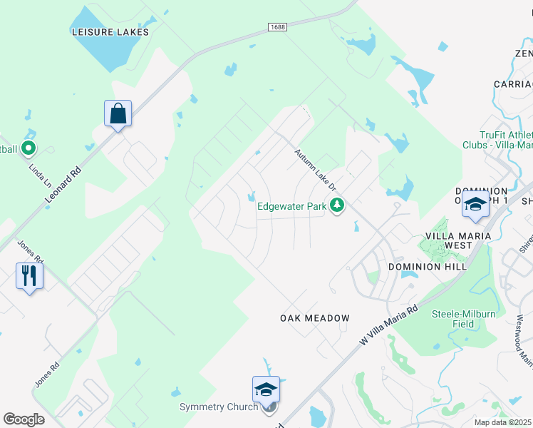 map of restaurants, bars, coffee shops, grocery stores, and more near 2028 Markley Drive in Bryan