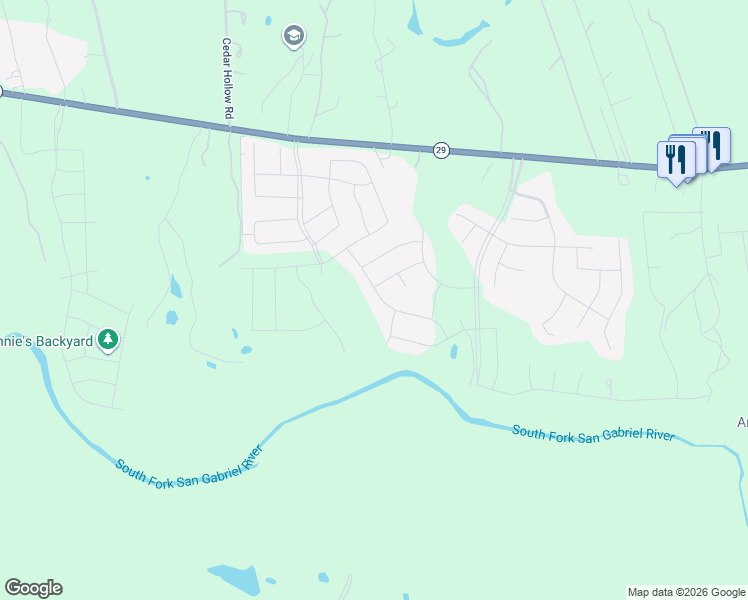 map of restaurants, bars, coffee shops, grocery stores, and more near 808 Karst Cove in Georgetown