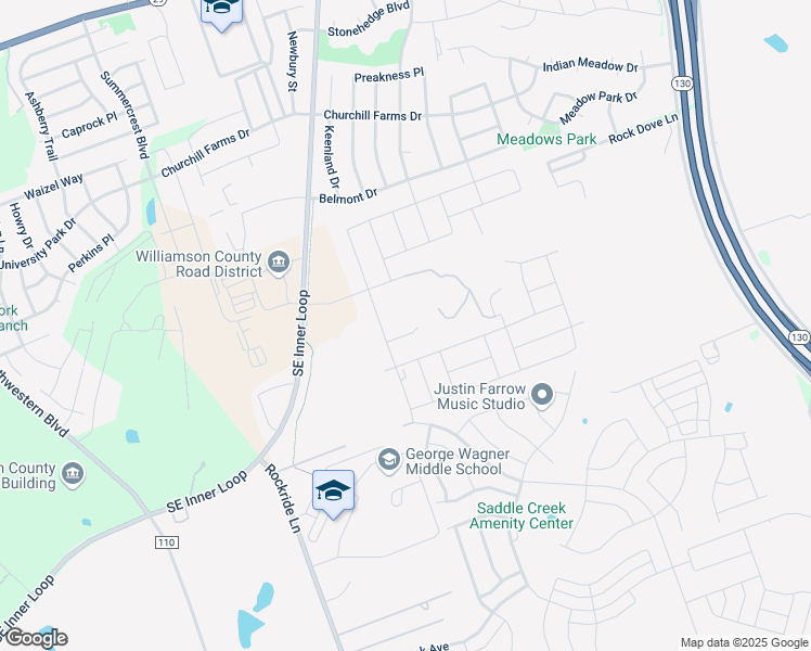 map of restaurants, bars, coffee shops, grocery stores, and more near 121 Hares Foot Cove in Georgetown