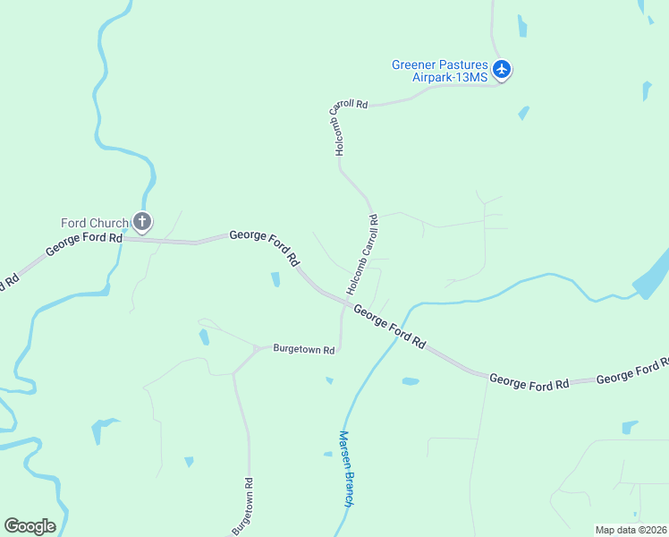 map of restaurants, bars, coffee shops, grocery stores, and more near 15 Holcomb Carroll Road in Carriere