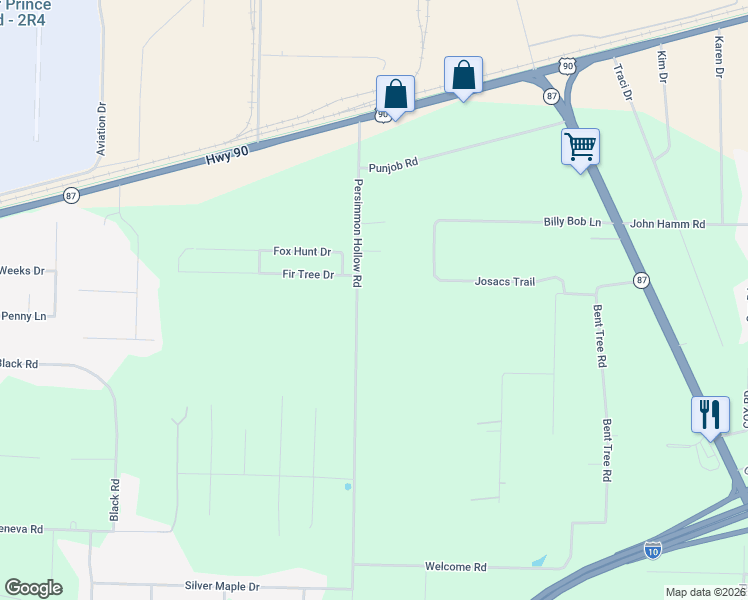 map of restaurants, bars, coffee shops, grocery stores, and more near 5300 Persimmon Hollow Road in Milton