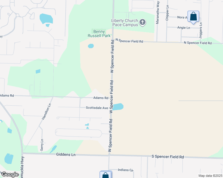 map of restaurants, bars, coffee shops, grocery stores, and more near 5094 West Spencer Field Road in Milton