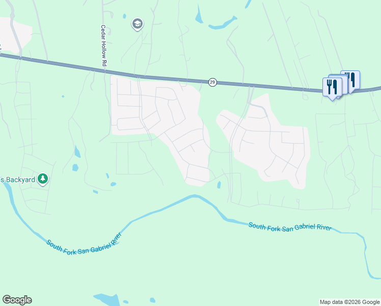 map of restaurants, bars, coffee shops, grocery stores, and more near 808 Karst Cove in Georgetown