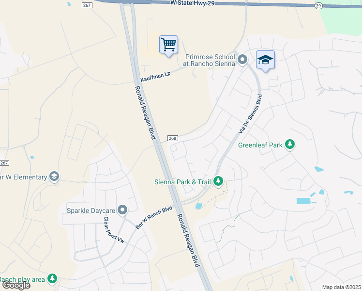 map of restaurants, bars, coffee shops, grocery stores, and more near Florenz Lane in Andice