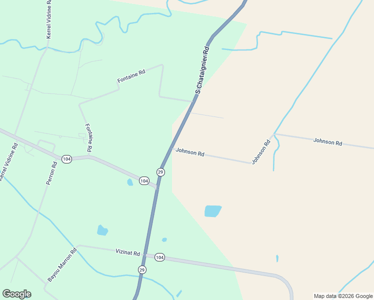 map of restaurants, bars, coffee shops, grocery stores, and more near 142 Johnson Road in Ville Platte