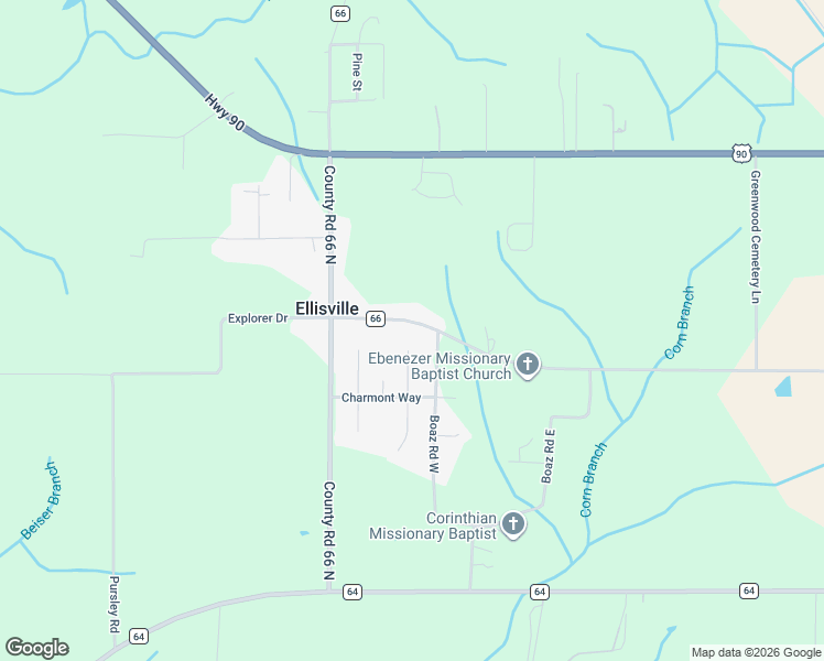 map of restaurants, bars, coffee shops, grocery stores, and more near 13660 County Road 66 in Loxley