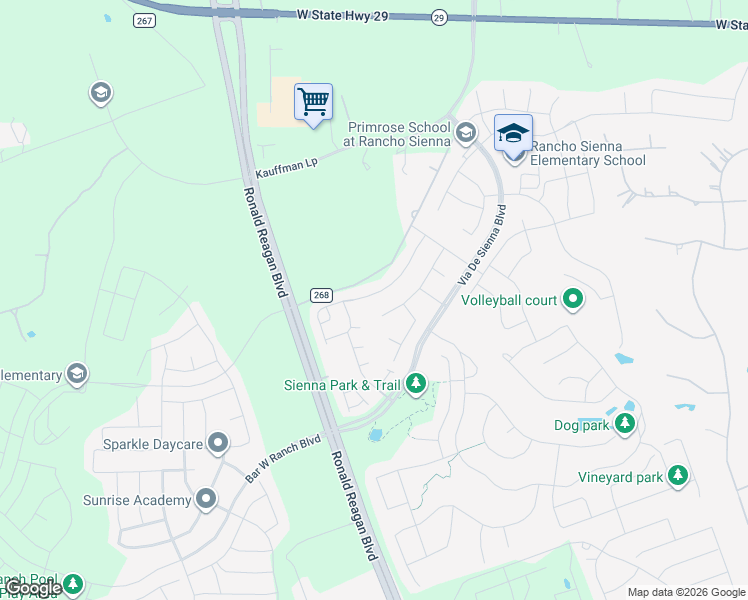 map of restaurants, bars, coffee shops, grocery stores, and more near 161 Florenz Lane in Georgetown